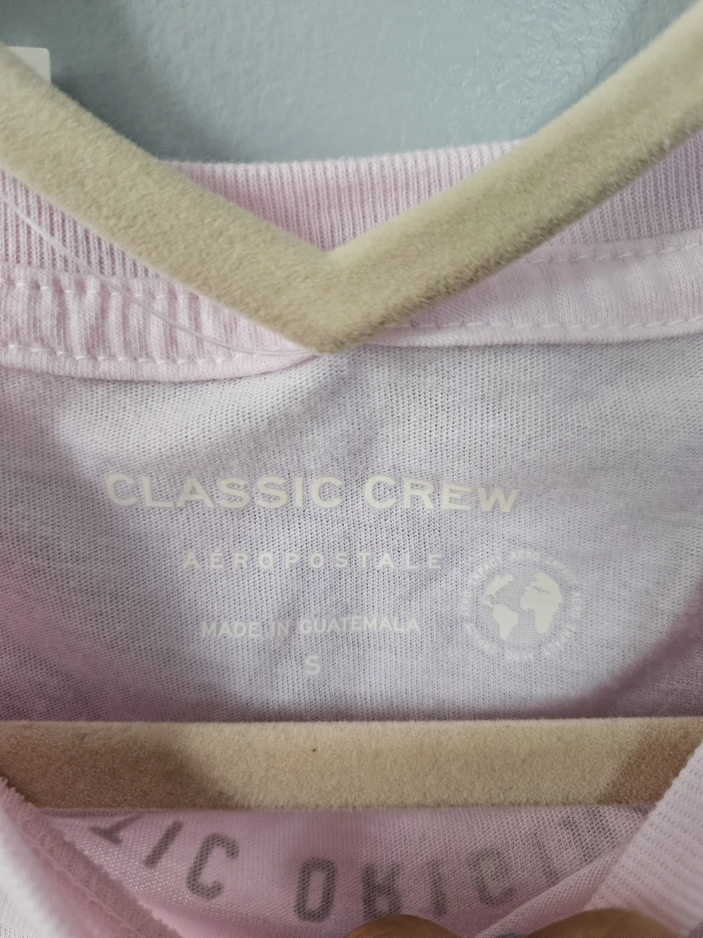 *NWT* Aeropostale Pale Pink Logo Slim Short Sleeve Tee - Picture 7 of 9